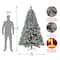 7.5ft. Pre-Lit Snowy Silver Hill Pine Artificial Christmas Tree, Warm White LED Lights